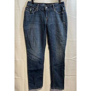 Levi's jeans womens 27 x 28 Supreme Curvy skinny distressed stretch blue